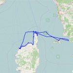 Route des Segeltörn nach Korsika, Tyrrhenisches Meer, Frankreich – Karte © OpenSeaMap.org