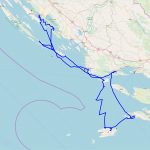 Route des zweisamen Segeltörns in Dalmatien, Adria, Kroatien – Karte © OpenSeaMap.org